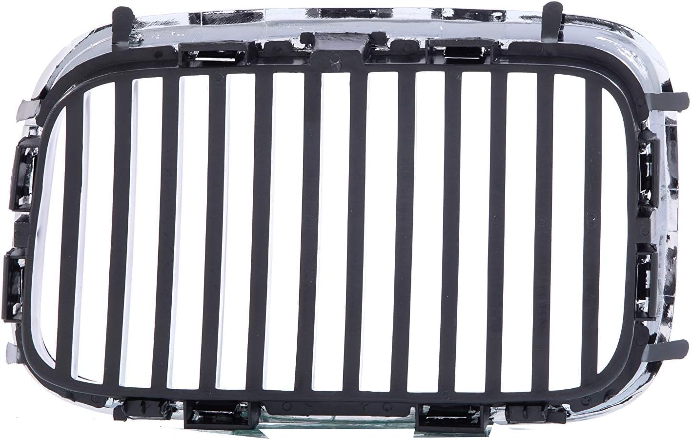 Front Grille Chrome Shell With Black Insert Right Passenger Side Direct Replacement Compatible With 1992-1996 BMW 3-Series BM1200114 51138122238
