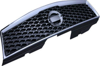 Front Grille Chrome Shell/Painted Dark Gray Insert Direct Replacement Compatible With 2007-2012 Nissan Sentra NI1200235 62070ZE90B