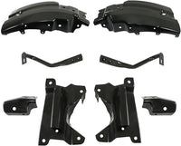 Front Bumper Brackets + Extension And Outer Brace Support Steel Right Passenger & Left Driver Side Direct Replacement Compatible With 2007-2013 Chevrolet Silverado 1500 GM1066180