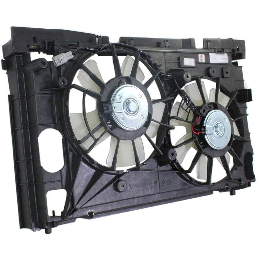 Front Radiator Dual Fan Assembly Direct Replacement Compatible with 2013-2018 Toyota RAV4 TO3115177 167110V210-PFM 167120V020 163610V340 163610V330
