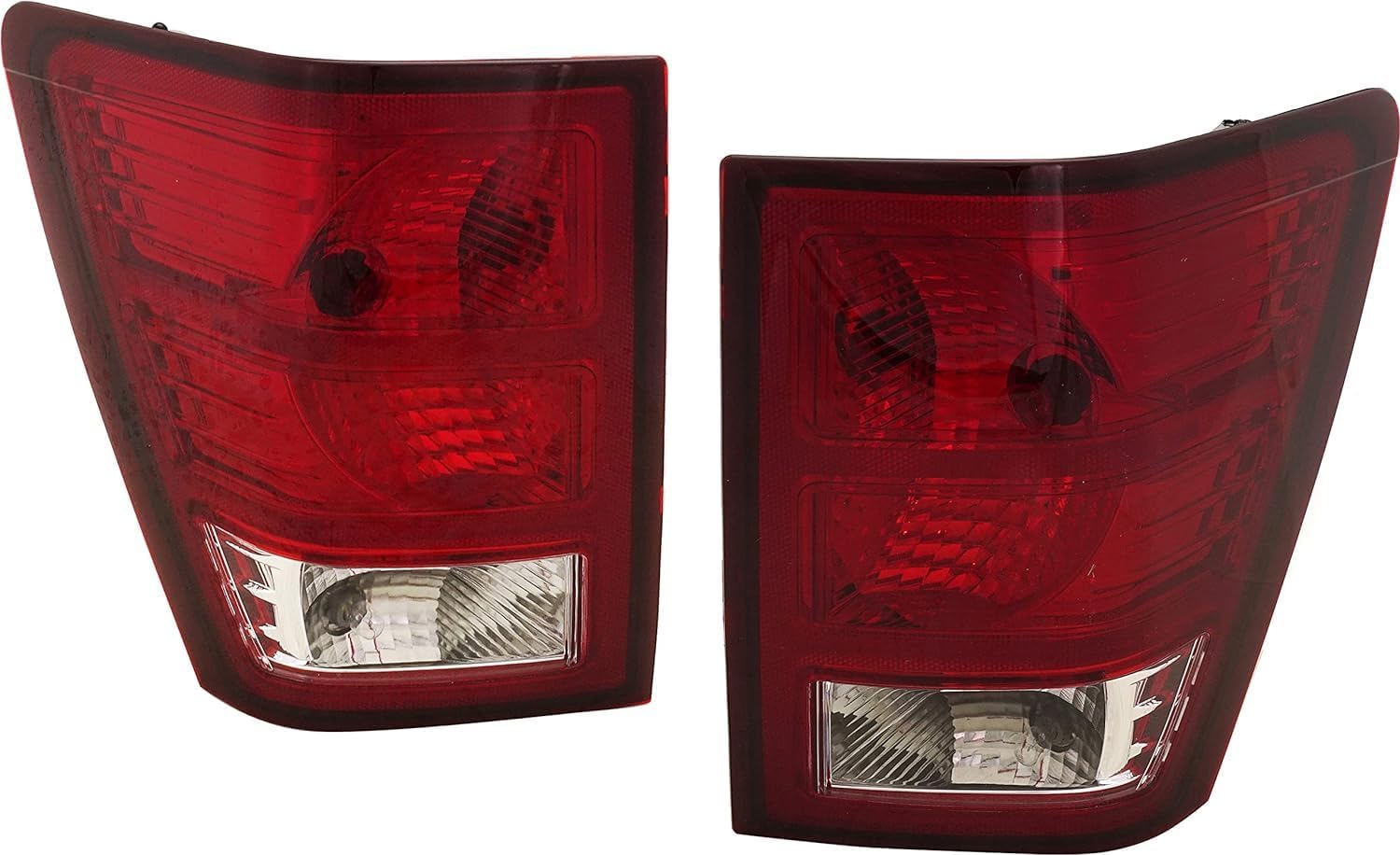 Tail Light Assembly Left Driver & Right Passenger Side Direct Replacement Compatible With 2007-2010 Jeep Grand Cherokee CH2801172 CH2800172 55079012AC 55079013AC