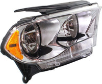 Set Of 2 Front Headlight Assembly Halogen With Chrome Interior Right Passenger & Left Driver Side Direct Replacement Compatible With 2011-2013 Dodge Durango CH2503228 CH2502228