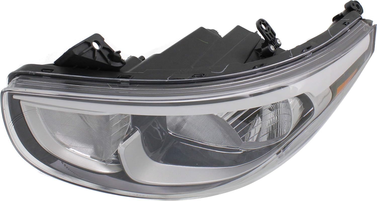 Front Head light Assembly Left Driver Side Direct Replacement Compatible With 2015-2017 Hyundai Accent HY2502192 921011R710