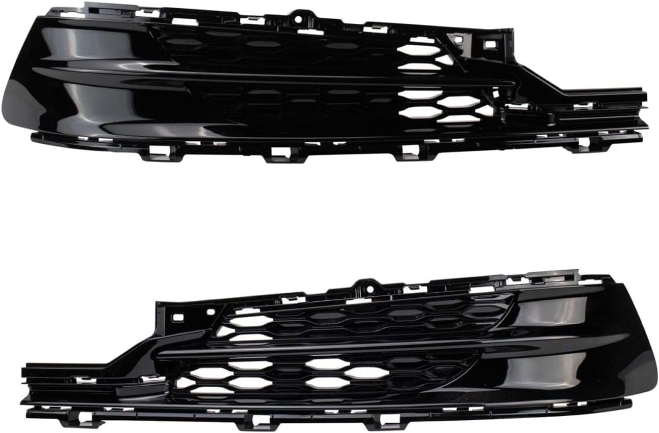 Set Of 2 Front Fog Light Cover Primed Plastic Right Passenger & Left Driver Side Direct Replacement Compatible With 2015-2017 Acura TLX AC1038106 AC1039106 71107TZ3A10 71102TZ3A10