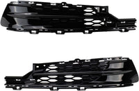 Set Of 2 Front Fog Light Cover Primed Plastic Right Passenger & Left Driver Side Direct Replacement Compatible With 2015-2017 Acura TLX AC1038106 AC1039106 71107TZ3A10 71102TZ3A10