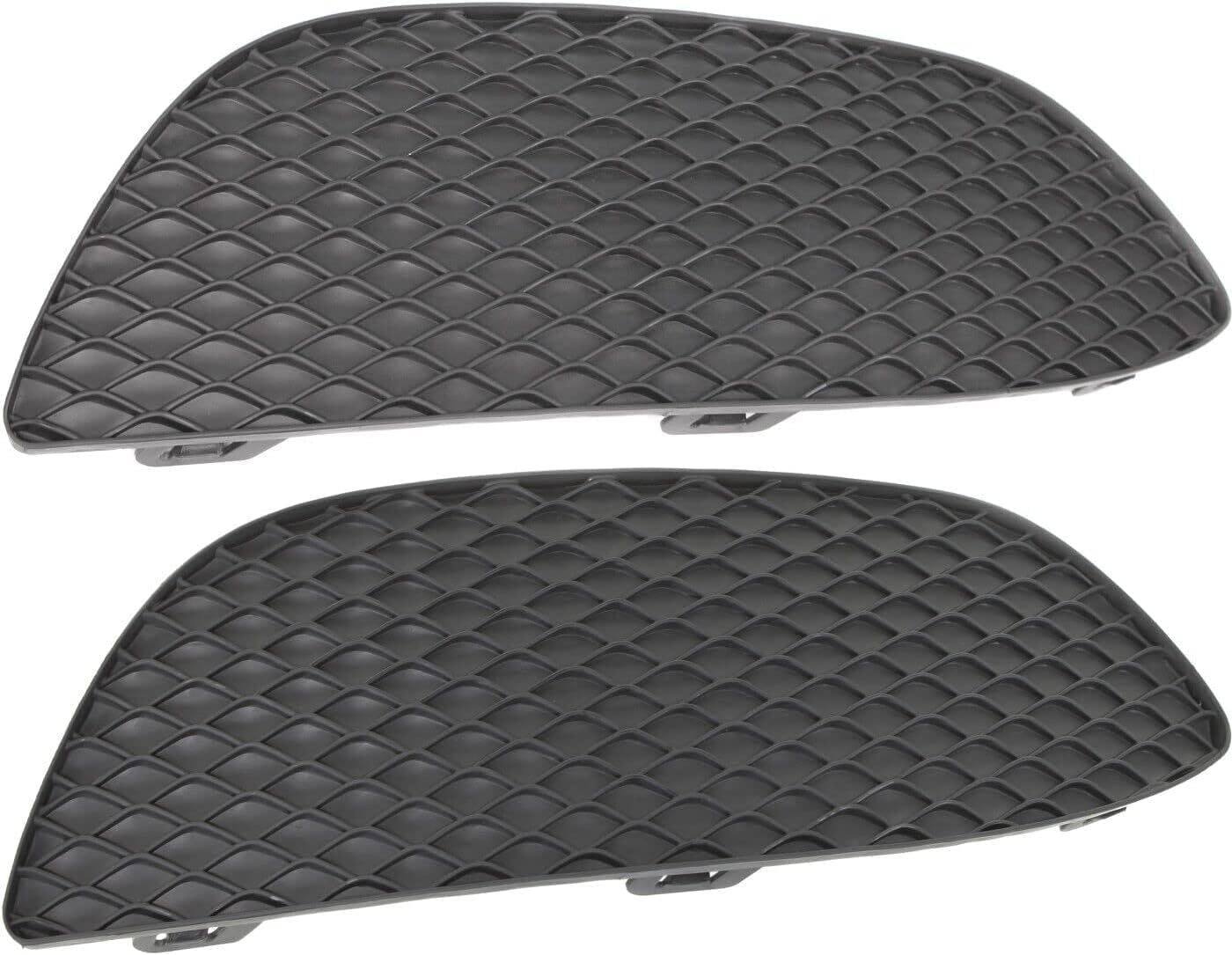 Set Of 2 Front Fog Light Cover Primed Plastic Left Driver & Right Passenger Side Direct Replacement Compatible With 2015-2018 Mercedes Benz C300 MB1038172 MB1039172
