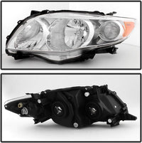 Front Head Light Assembly Chrome Interior Left Driver Side Direct Replacement Compatible With 2009-2010 Toyota Corolla TO2502182 8115002670