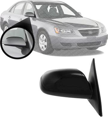 Front Power Mirror Non-Folding Heated Primed Right Passenger Side Direct Replacement Compatible With 2006-2010 Hyundai Sonata HY1321149 876200A000