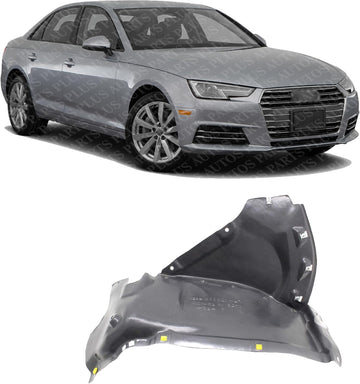 Front Section Fender Liner Right Passenger Side Direct Replacement Compatible With 2017-2018 Audi A4 AU1249134 8W0853888A-PFM