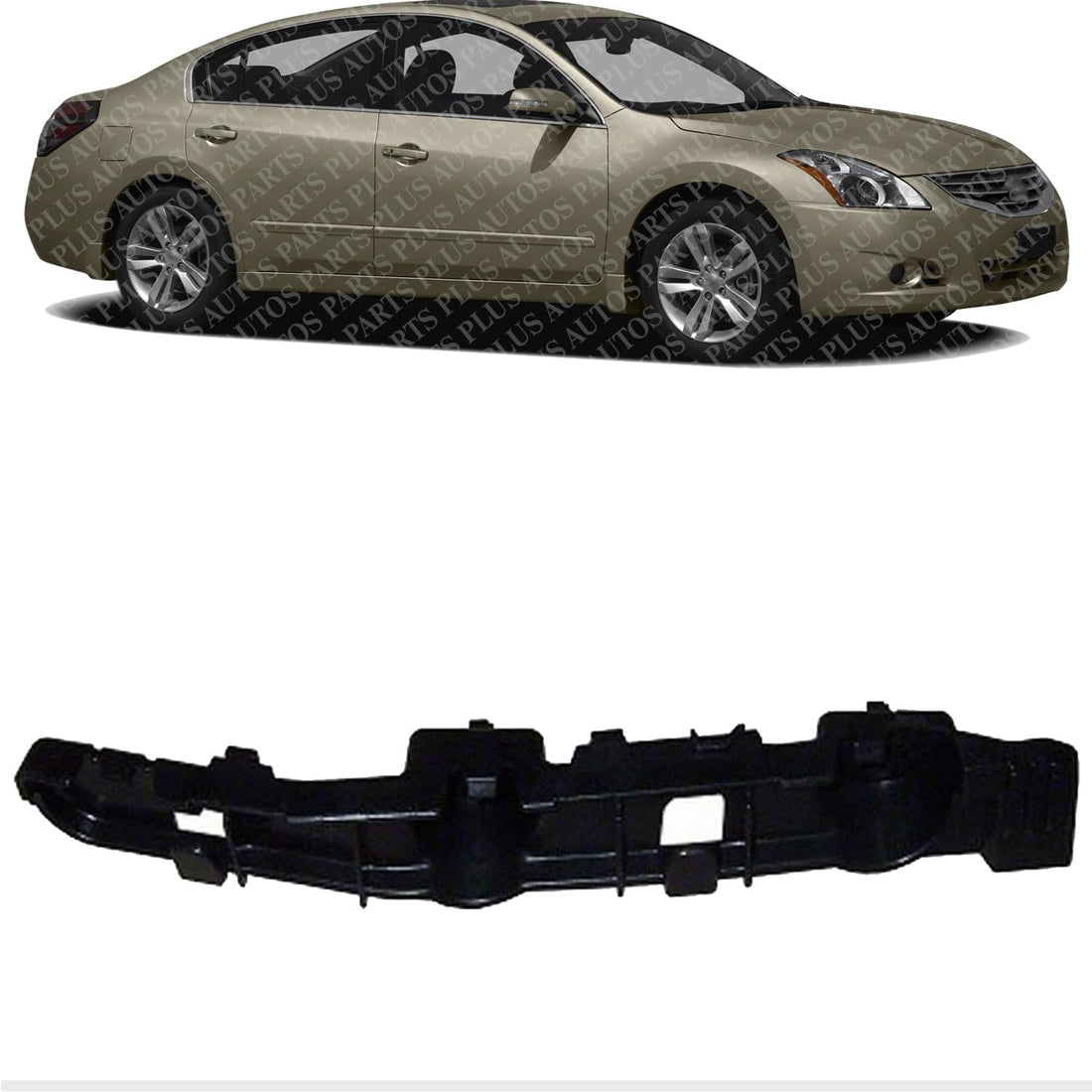 Front Bumper Bracket Right Passenger Side Direct Replacement Compatible With 2007-2012 Nissan Altima NI1033106 62220JA01A