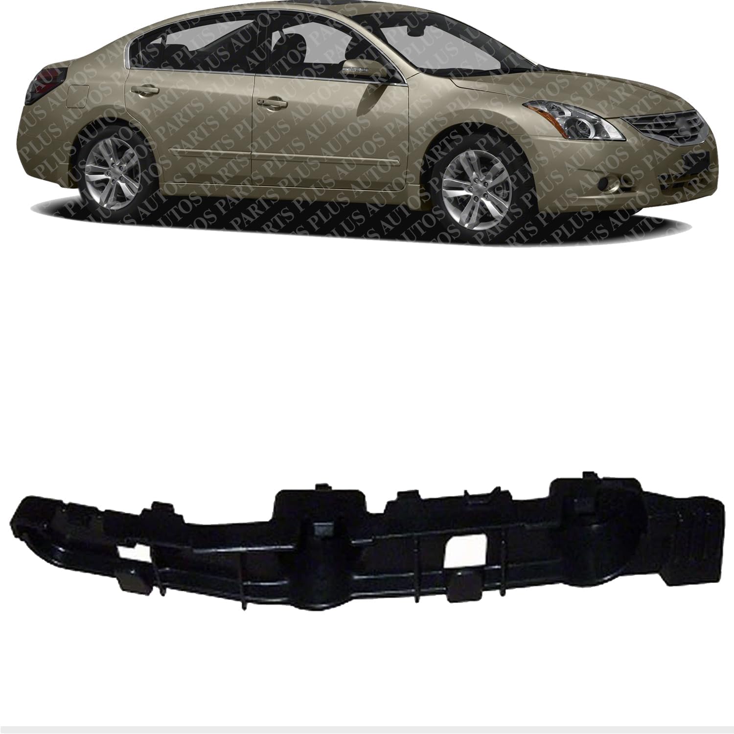 Front Bumper Bracket Right Passenger Side Direct Replacement Compatible With 2007-2012 Nissan Altima NI1033106 62220JA01A