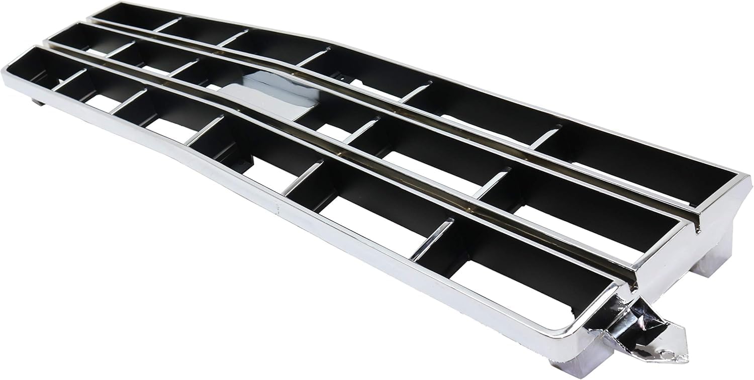 Front Grille Chrome Shell With Painted Black Insert Direct Replacement Compatible With 1983-1990 Chevrolet S10 Blazer / 1982-1990 Pickup GM1200370 14067219