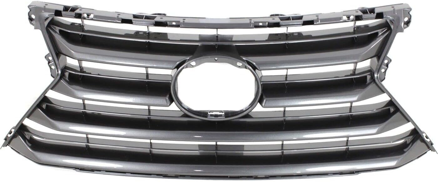 Front Grille Painted Silver Shell And Insert Plastic Direct Replacement Compatible With 2015-2017 Lexus NX200t / NX300h LX1200172 5311178010
