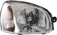 Set Of 2 Front Head Light Assembly Plastic Left Driver & Right Passenger Side Direct Replacement Compatible With 2003-2006 Hyundai Santa Fe HY2502134 HY2503134 9210126251 9210226251