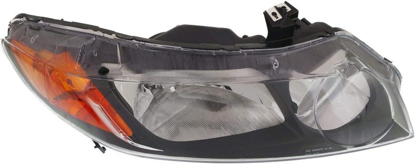 Set Of 2 Front Headlight Lens And Housing Right Passenger & Left Driver Side Direct Replacement Compatible With 2006-2008 Honda Civic HO2502125 HO2503125 33101SNAA02 33151SNAA02