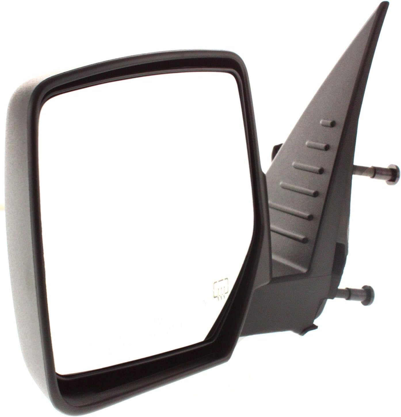 Front Power Mirror Manual Folding Heated Textured Left Driver Side Direct Replacement Compatible With 2008-2012 Jeep Liberty CH1320287 57010185AF