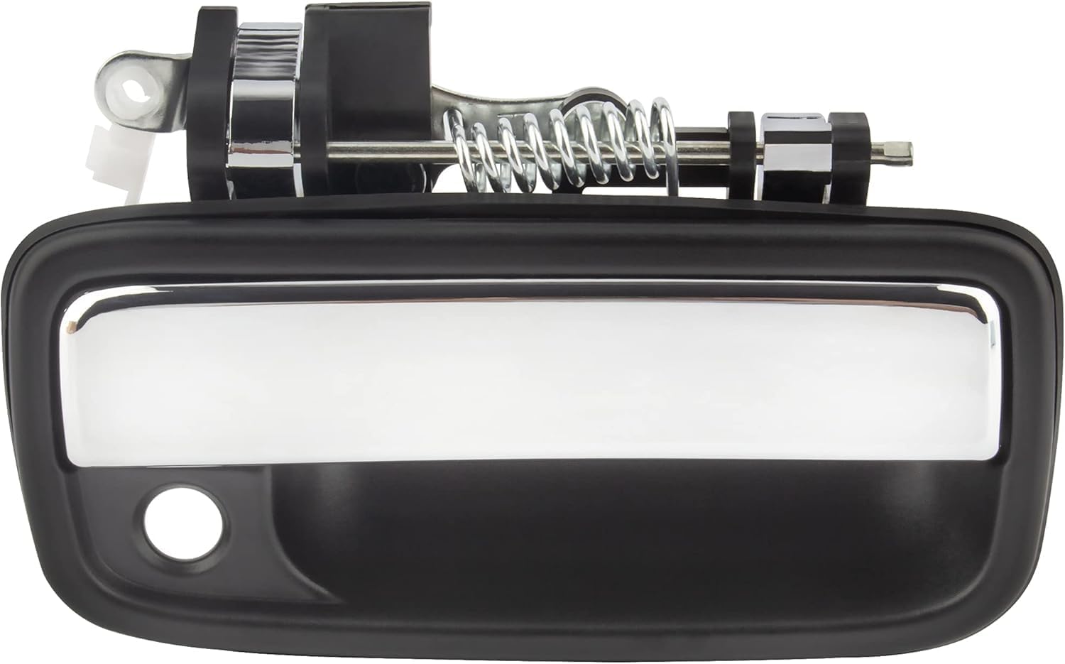 Front Exterior Door Handle Black Bezel with Chrome Lever Right Passenger Side Direct Replacement Compatible with 1995-2004 Toyota Tacoma TO1311123 6921035030