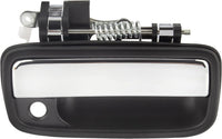 Front Exterior Door Handle Black Bezel with Chrome Lever Right Passenger Side Direct Replacement Compatible with 1995-2004 Toyota Tacoma TO1311123 6921035030