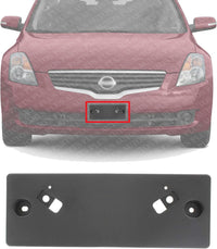 Front Front License Plate Bracket Plastic Direct Replacement Compatible with 2007-2009 Nissan Altima NI1068118 96210JA01A