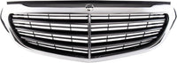 Front Grille Chrome Shell And Insert Plastic Direct Replacement Compatible With 2014-2016 Mercedes Benz E350 MB1200165 2128801483
