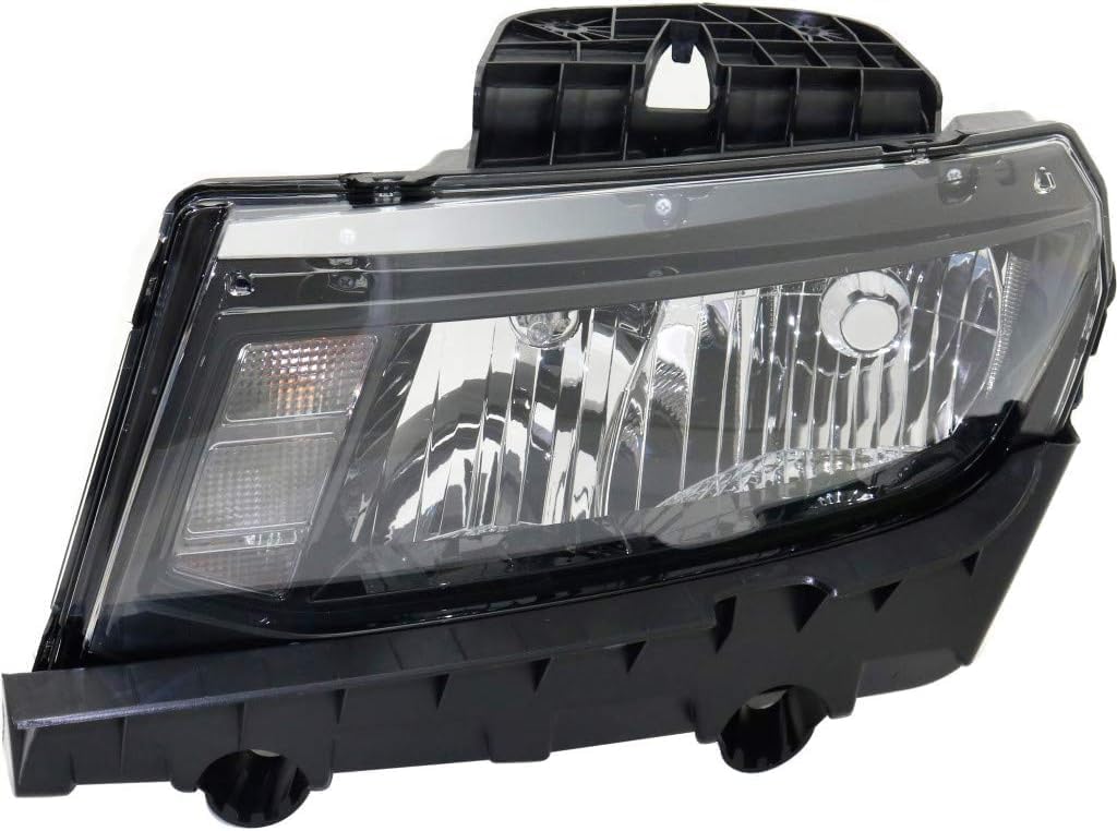 Front Head Light Assembly Left Driver Side Direct Replacement Compatible With 2014-2015 Chevrolet Camaro GM2502391 23187851