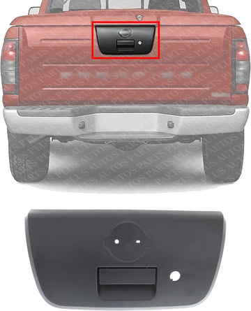 Tailgate Handle Textured with Keyhole Direct Replacement Compatible with 2001-2004 Nissan Frontier NI1915102 906069Z400 906068Z400