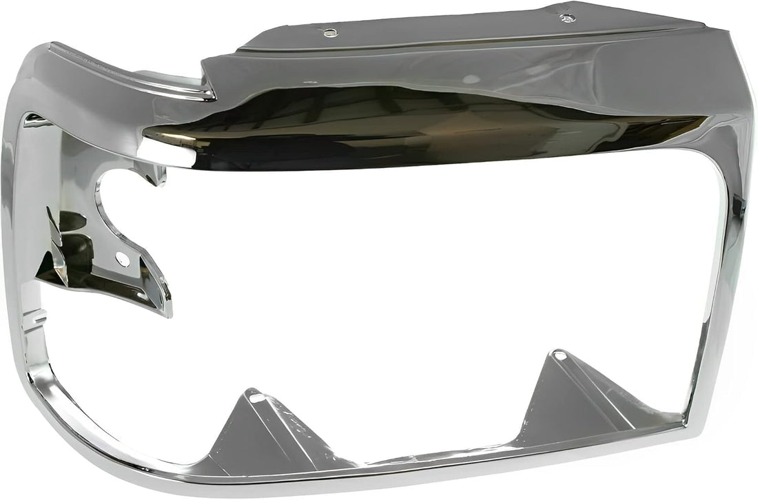 Front Head Light Door Bezel Chrome Steel Right Passenger Side Direct Replacement Compatible With 1992-1997 Ford F-Series FO2513131 F2TZ13064C