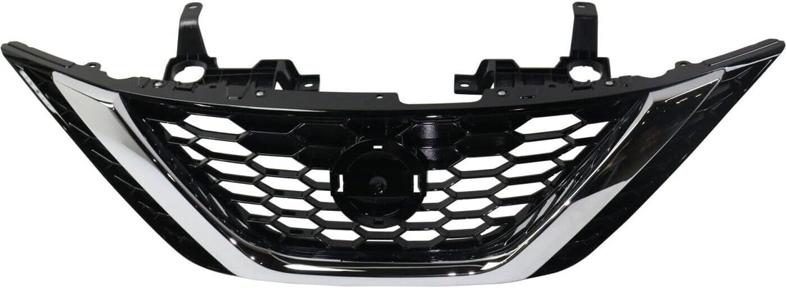 Front Grille Chrome Shell with Gloss Black Insert Direct Replacement Compatible With 2016-2019 Nissan Sentra NI1200279 623103YU0D 623103YU0A