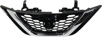 Front Grille Chrome Shell with Gloss Black Insert Direct Replacement Compatible With 2016-2019 Nissan Sentra NI1200279 623103YU0D 623103YU0A