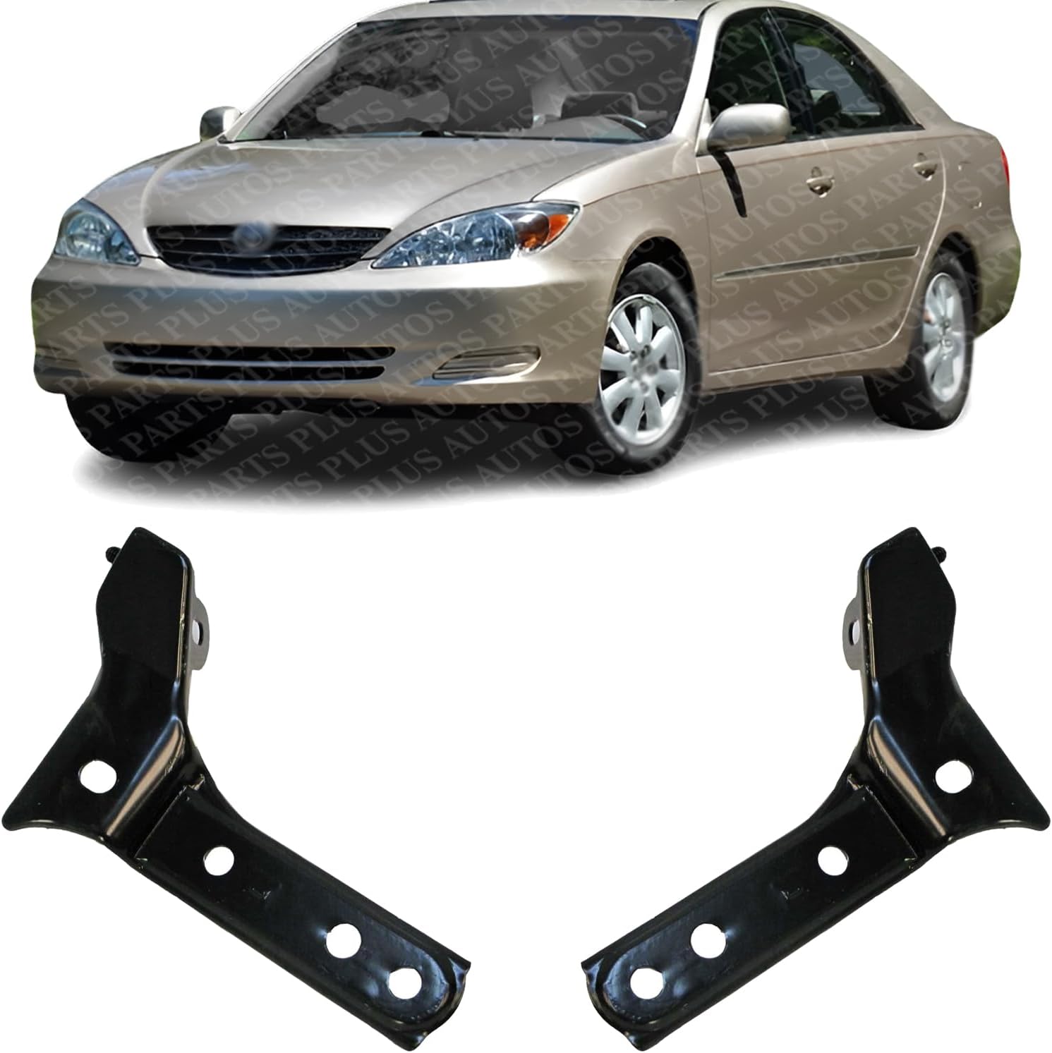 Set Of 2 Front Bumper Retainer Steel Left Driver & Right Passenger Side Direct Replacement Compatible With 2002-2006 Toyota Camry TO1067135 TO1066135