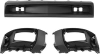 Front Bumper Chrome Steel + Lower Valance Air Deflector + Extension Textured Direct Replacement Compatible With Chevrolet Silverado 1500 2007-2013 GM1092191 GM1002831 GM1092192