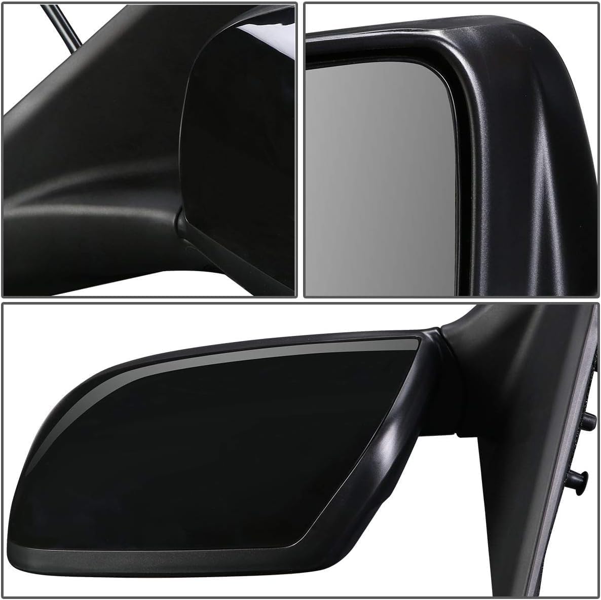 Front Power Mirror Manual Folding Heated Primed Left Driver Side Direct Replacement Compatible With 2008-2013 Nissan Rogue / 2014-2015 Select NI1320236 96302JM200-PFM