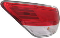 Tail Light Assembly Left Driver Side Direct Replacement Compatible With 2013-2016 Nissan Pathfinder NI2804101 265553KA0A
