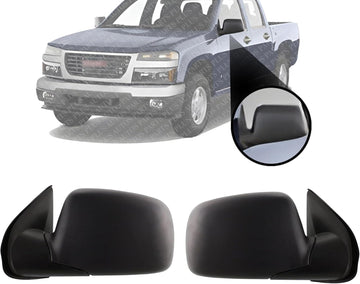 AUTOS PARTS PLUS Set Of 2 Front Mirror Manual Folding Non-Heated Textured Right Passenger & Left Driver Side Direct Replacement Compatible With 2004-2012 Chevrolet Colorado/GMC Canyon GM1320286