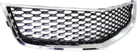 Front Bumper Grille Chrome Shell With Painted Black Insert Direct Replacement Compatible With 2010-2015 Chevrolet Equinox GM1200621 25798747