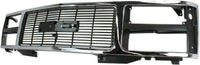 Front Grille Chrome Shell With Black Insert Direct Replacement Compatible With 1988-1993 GMC C/k Series GM1200229 15615109