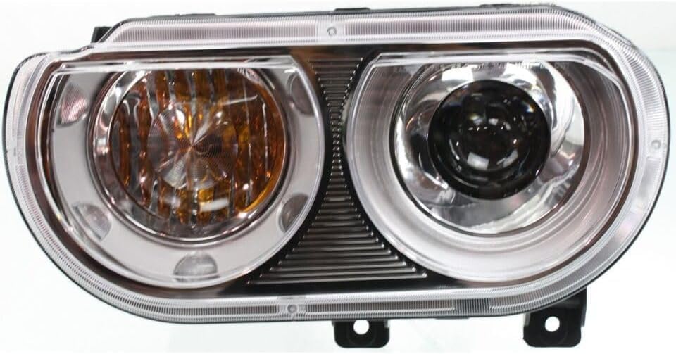 Set Of 2 Front Head Light Lens And Housing Right Passenger & Left Driver Side Direct Replacement Compatible With 2008-2014 Dodge Challenger CH2503219 CH2502219 5028778AB 5028779AB