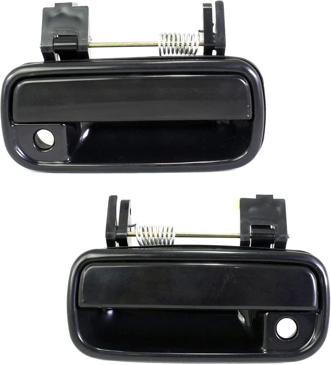 Set of 2 Front Exterior Door Handle Smooth Black Left Driver & Right Passenger Side Direct Replacement Compatible with 1989-1995 Toyota Pickup / 1990-1995 4Runner ‎6921089110-PFM