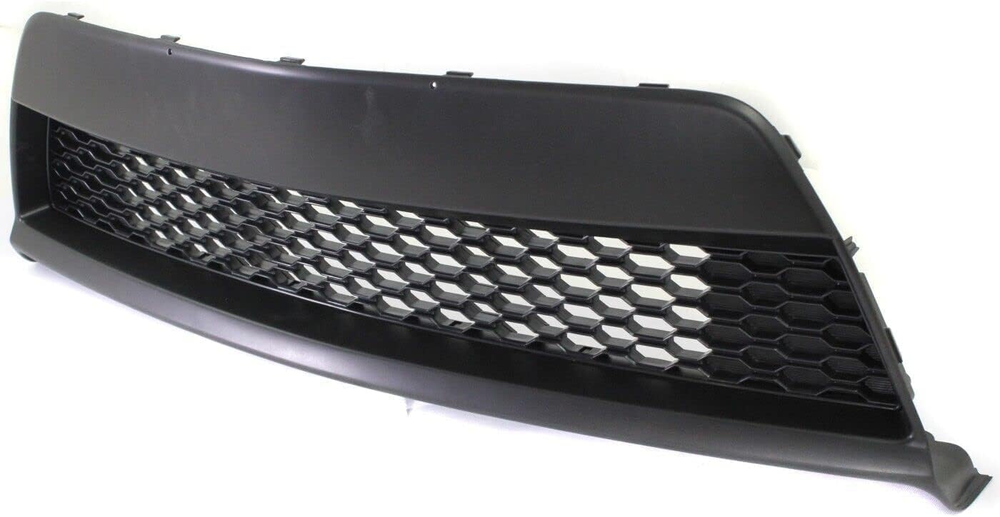 Front Bumper Grille Without Fog Light Holes Textured Plastic Direct Replacement Compatible With Kia Forte Koup 2010-2013 KI1036107 865601M300