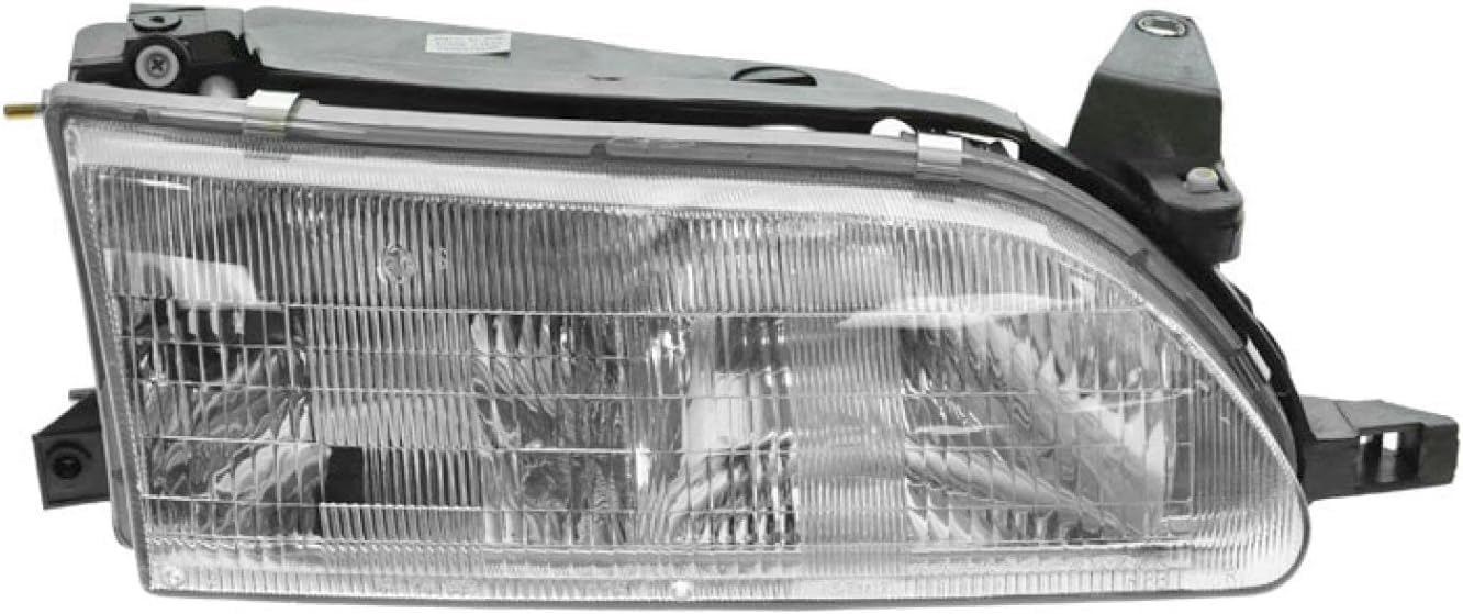 Front Head Light Assembly Right Passenger Side Direct Replacement Compatible With 1993-1997 Toyota Corolla TO2503107 811101E221