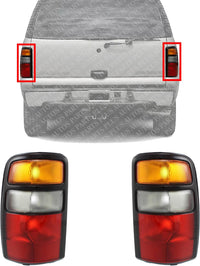 Set Of 2 Tail Light Lens And Housing Right Passenger & Left Driver Side Direct Replacement Compatible With 2004-2006 Chevrolet Suburban/GMC Yukon 15832092-PFM 15832091-PFM