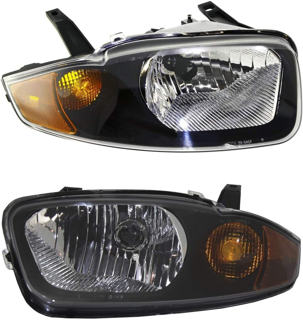Set Of 2 Front Head Lights Assembly Left Driver & Right Passenger Side Direct Replacement Compatible With 2003-2005 Chevrolet Cavalier GM2503221 GM2502221 22707274 22707273
