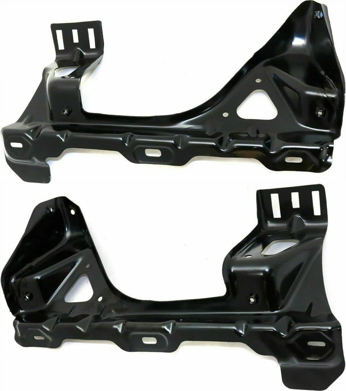 AUTOS PARTS PLUS Front Radiator Support Bracket Steel Right & Left Side Direct Replacement Compatible With GMC Sierra 1500 2007-2013 / Chevrolet Silverado 2500 HD 3500 HD 2007-2010 GM1225319 GM1225320