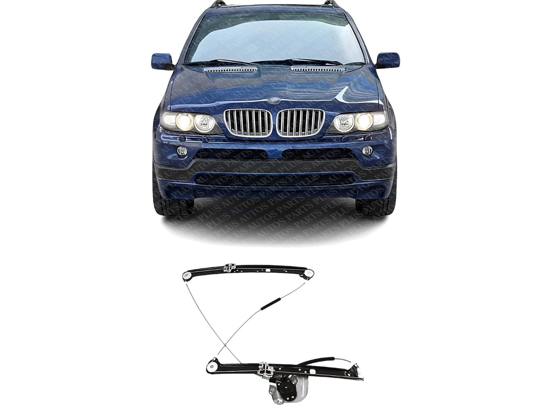 Front Power Window Regulator Without Motor Left Driver Side Direct Replacement Compatible with 2000-2006 BMW X5 BM1350104 51338254911