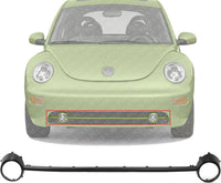 Front Bumper Molding With Fog Light Trim Direct Replacement Compatible With 1988-2000 Volkswagen Beetle VW1044101 1C0807341GRU