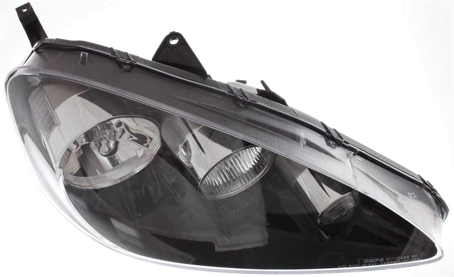 Set Of 2 Front Headlight Lens And Housing Right Passenger & Left Driver Side Direct Replacement Compatible With 2005-2006 Acura RSX AC2518108 AC2519108 33151S6MA51 33101S6MA51