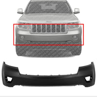 Front Bumper Upper Cover Primed Direct Replacement Compatible With 2011-2013 Jeep Grand Cherokee CH1000979 68078268AB