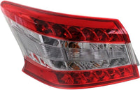Set Of 2 Tail Light Outer Assembly Left Driver & Right Passenger Side Direct Replacement Compatible With 2013-2015 Nissan Sentra NI2805100 NI2804100 265503SG0A 265553SG0A