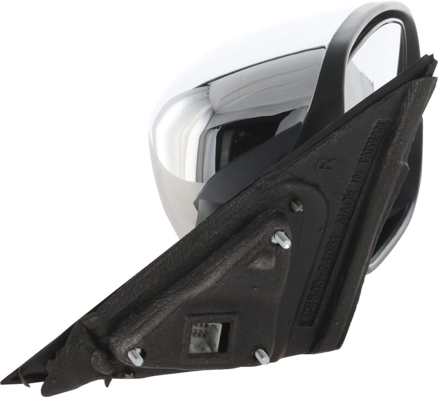 Front Power Mirror Manual Folding Chrome Right Passenger Side Direct Replacement Compatible With 2005-2010 Chrysler 300/2006-2010 Dodge Charger / 2005-2008 Magnum CH1321324