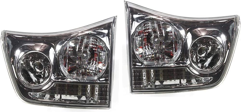 Set OF 2 Tail Lights Inner Assembly Left Driver & Right Passenger Side Direct Replacement Compatible With 2004-2006 Lexus RX330 / 2007-2009 RX350 LX2801119 LX2800119 815800E010